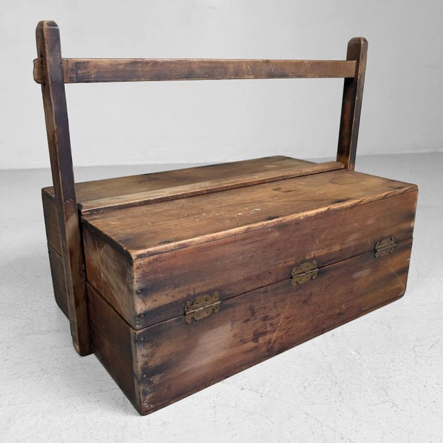 Rustic Japanese Kōgu-Bako Mingei Tool Box, 1930s For Sale - Image 3 of 14