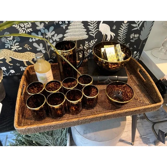 2020s Glass Tortoise Double Old Fashions - Set of 4 For Sale - Image 5 of 6