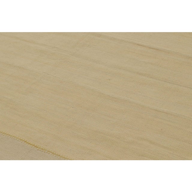 2010s Rug & Kilim’s Contemporary Textural Solid Kilim in Beige and Gold Tones For Sale - Image 5 of 11