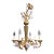 Italian Gilt Wood & Porcelain Roses Chandelier For Sale