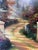 Dark Green 1996 Thomas Kinkade “Spring Gate” Large Framed Print For Sale - Image 8 of 12