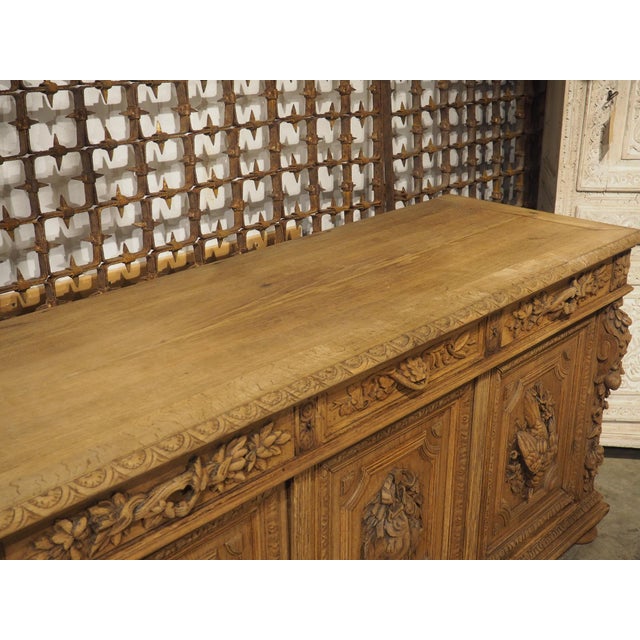 19th Century Bleached French Oak Hunt Enfilade, Circa 1880 For Sale In Dallas - Image 6 of 18