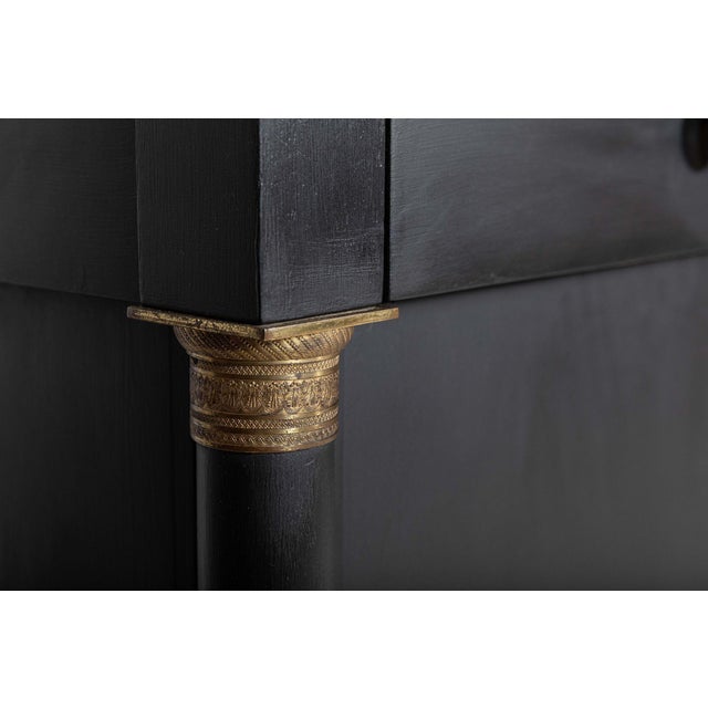 French Empire Revival Ebonised Sideboard in Marble For Sale - Image 14 of 18