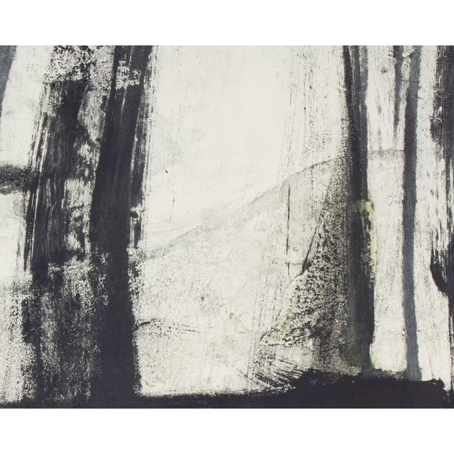 Contemporary Signed 1965 “Rocks” Abstract Monoprint by Joan Farrar For Sale - Image 3 of 9