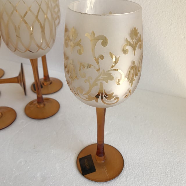 Mikasa Amber Stemware Set of 7 Chairish