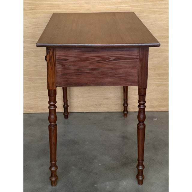 Early 20th Century Early 20th Century Spanish Country Pine "Mobila " Sofa Table or Console table with Drawer For Sale - Image 5 of 18