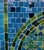 2020s Large 2 Color Tamegroute Green and Petrol Blue Moroccan Mosaic Tile Fountain For Sale - Image 5 of 9