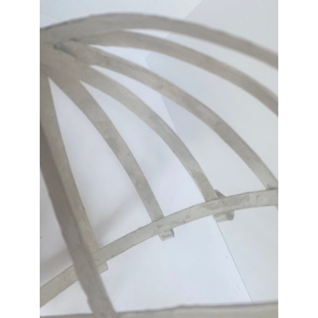 White Vintage White Metal Garden Wall Planter Shabby Chic Cottage Candleholder For Sale - Image 8 of 10