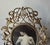 Metal Ornate Vintage Victorian-Style Brass Oval Picture Frame With an Intricate Scrollwork Design and a Standing Easel Base. For Sale - Image 7 of 8