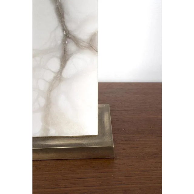 Vintage Brass & Marble Table Lamp For Sale - Image 4 of 8