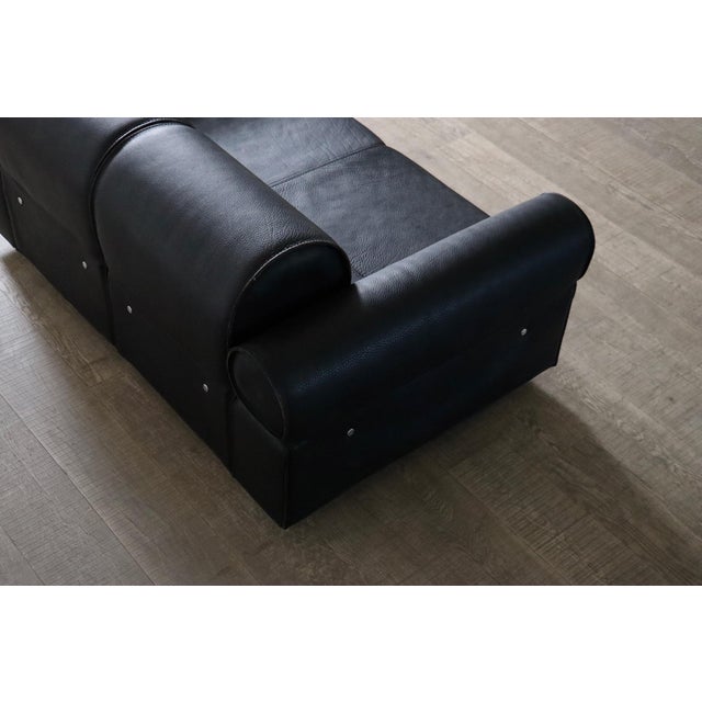 Sofa Daybed in Buffalo Leather by Marzio Cecchi, Italy, 1970s For Sale - Image 11 of 16