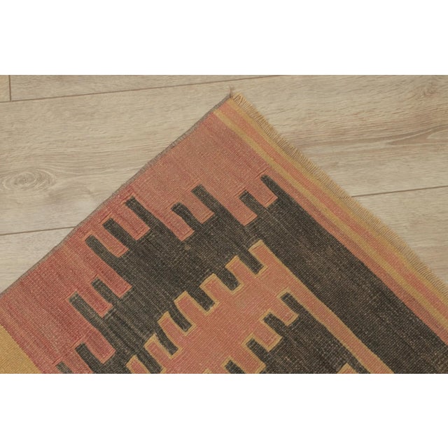 1950s Traditional Hand Knotted Beige Nomadic Kilim Runner Rug For Sale - Image 10 of 13