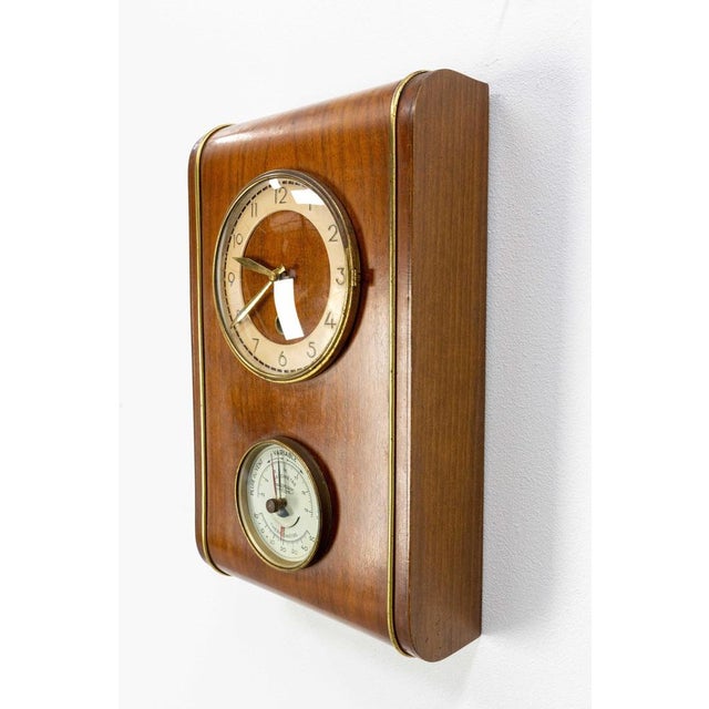 French Pendulum Clock and Aneroid Barometer, 1960 For Sale - Image 3 of 9