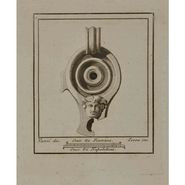 Ancient Still Life from the series "Antiquities of Herculaneum", is an etching on paper realized by Antonio Zezon and...