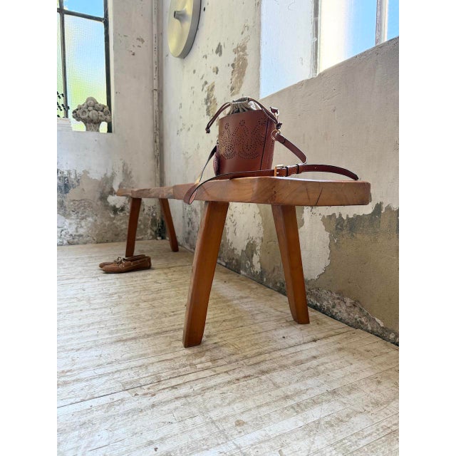 Aranjou Brutalist Elm Bench, 1960s For Sale - Image 10 of 18