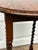 Antique English Wood Barley Twist Round Side Table For Sale - Image 4 of 9