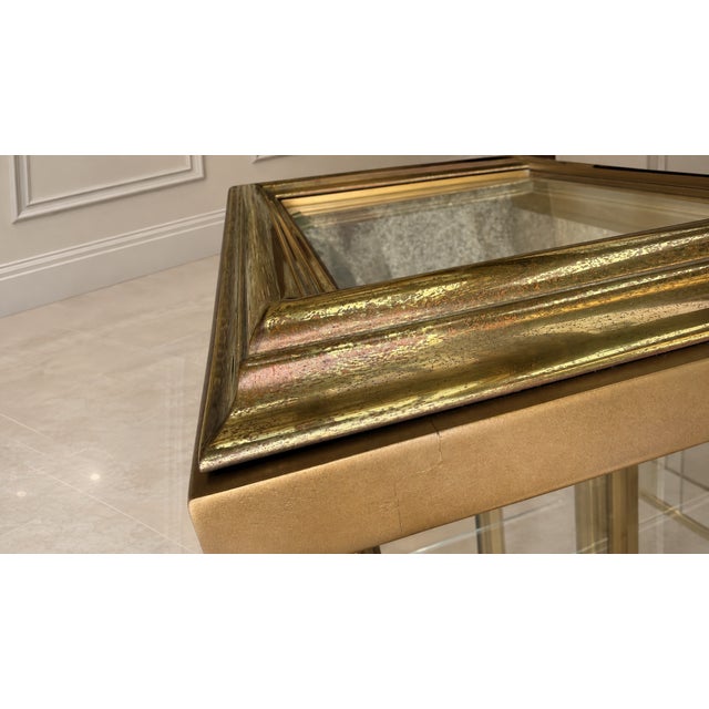 Pair of Vintage Mastercraft Brass & Glass Illuminated Display Cabinets For Sale - Image 16 of 17