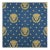 Schumacher Blue Room Lampas Fabric in Blue For Sale