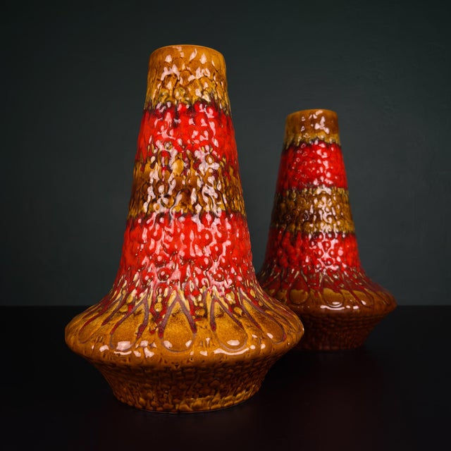 Vintage Lava Ceramic Vase by Kil Liboje, Yugoslavia, 1960s For Sale - Image 10 of 15