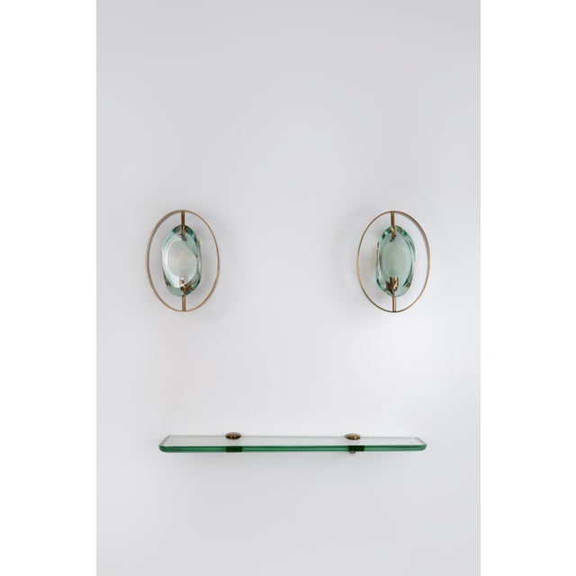 Crystal Glass Console from Fontana Arte, 1950s For Sale - Image 12 of 13