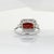 Metal 2.9Ct Garnet Ring With Natural Diamonds Accents: Solid 14k Gold, Size 6.75 For Sale - Image 7 of 8