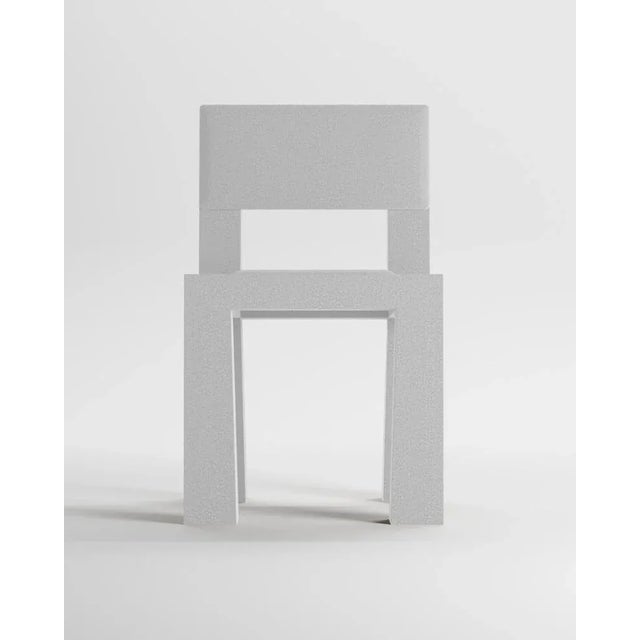 Modern Raw Chair in White Bouclé from Collector, in New conditions. Designed from 2000