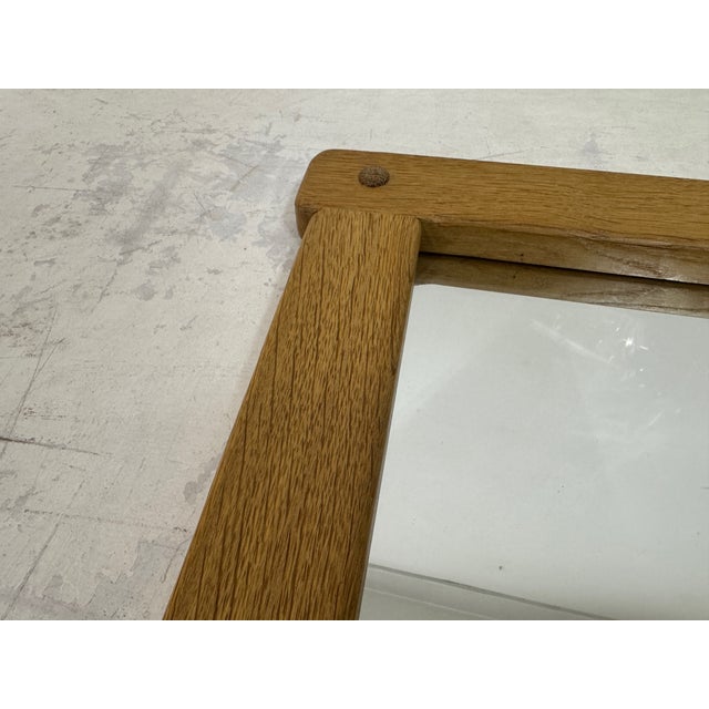 1970s Vintage Brutalist Belgian Oak Mirror, 1970s For Sale - Image 5 of 10