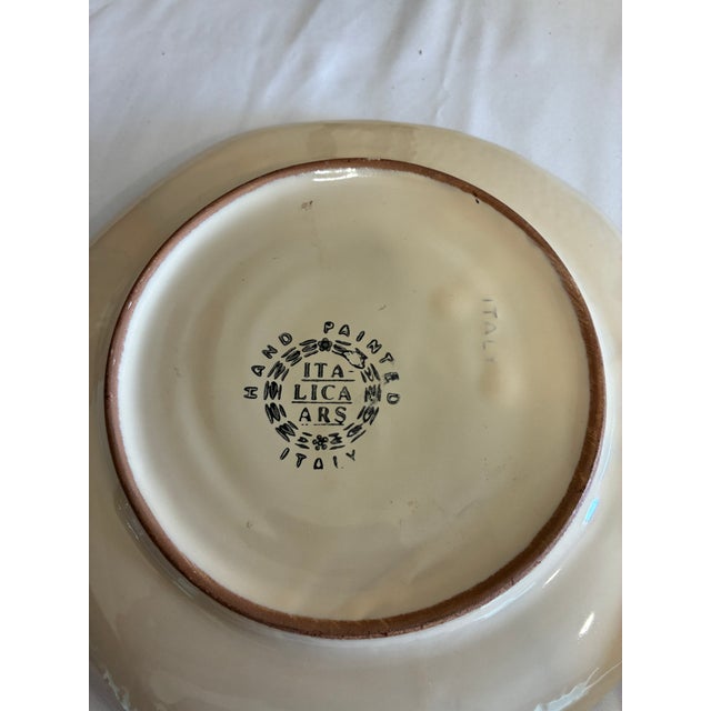 Ceramic Pair of Vintage Italica Ars Hand-Painted Fish Plates – Italian Ceramic Art Pottery For Sale - Image 7 of 15