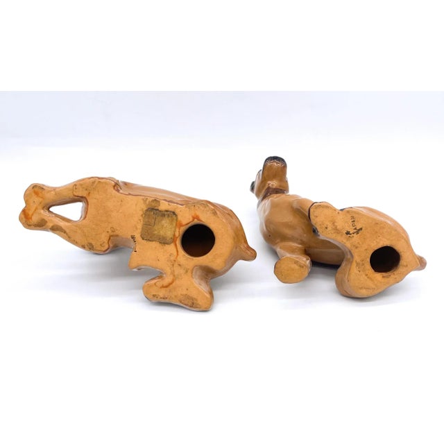 Brown 20th Century Boxer Dog Figurines - a Pair For Sale - Image 8 of 12