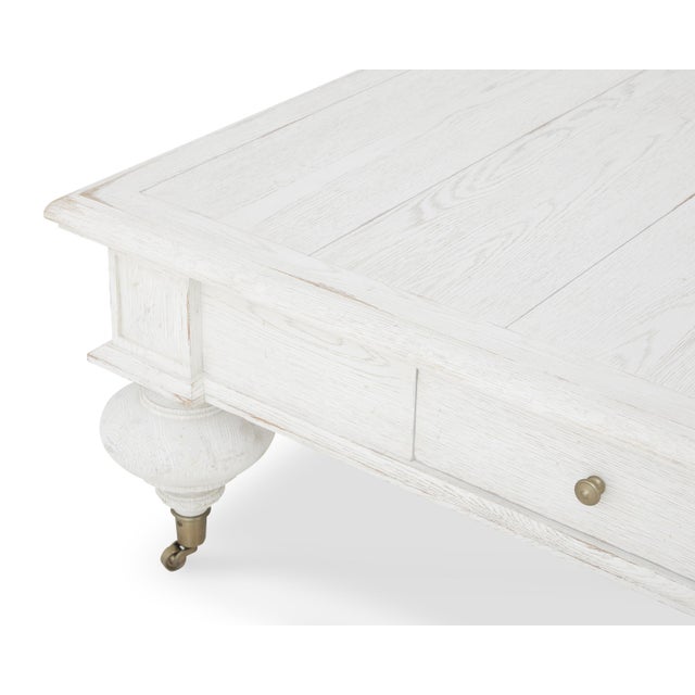 Not Yet Made - Made To Order Century Furniture Grand Oak Cocktail Table - White For Sale - Image 5 of 5