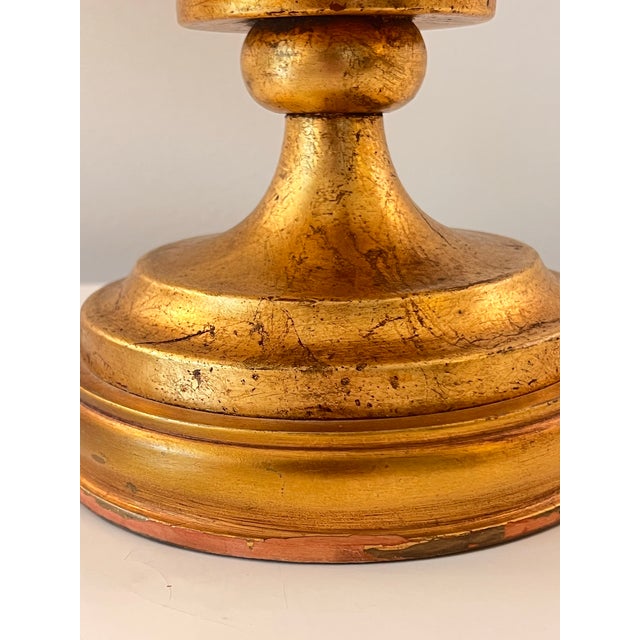 Metal Mid 20th Century Marbro Gilt Tole Accent Lamp For Sale - Image 7 of 11