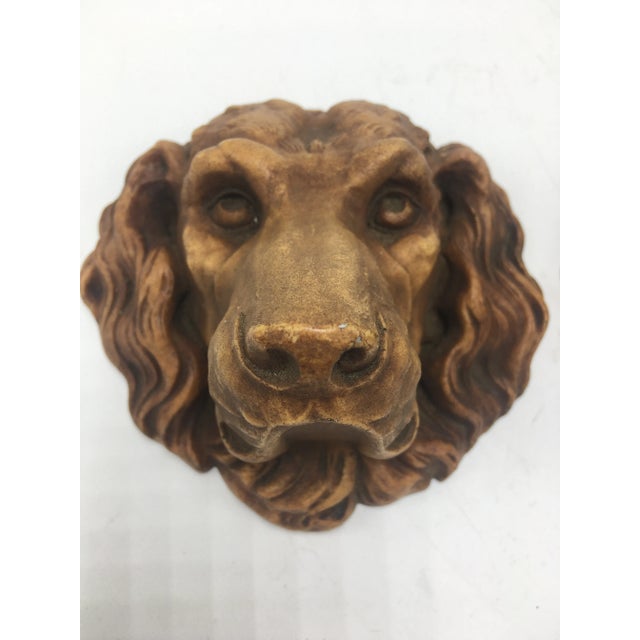 Figurative 1970s Wood Dog Figures with Flat Backs, a Pair For Sale - Image 3 of 7