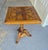 Folk Art Vintage Folk Art Hand-Carved Pine Pedestal Side Table With Thistle Design For Sale - Image 3 of 8