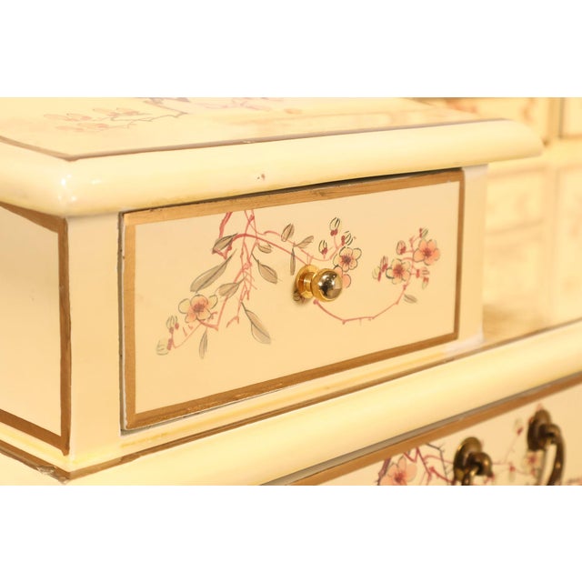 Chinoiserie Painted Carlton House Writing Desk With Chair For Sale - Image 16 of 18