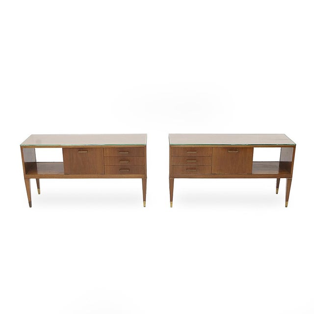 Vintage Twin Sideboards by Gio Ponti, 1950s, Set of 2, in Good conditions. Designed 1950 to 1959