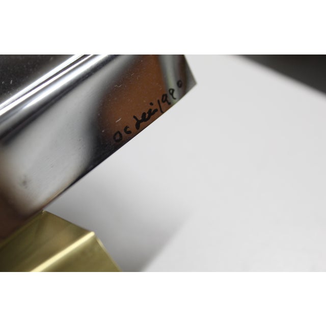 Mid-Century Modern 1980s Curtis Jere Pinwheel Wall Sculpture of Brass Copper Chrome For Sale - Image 3 of 9