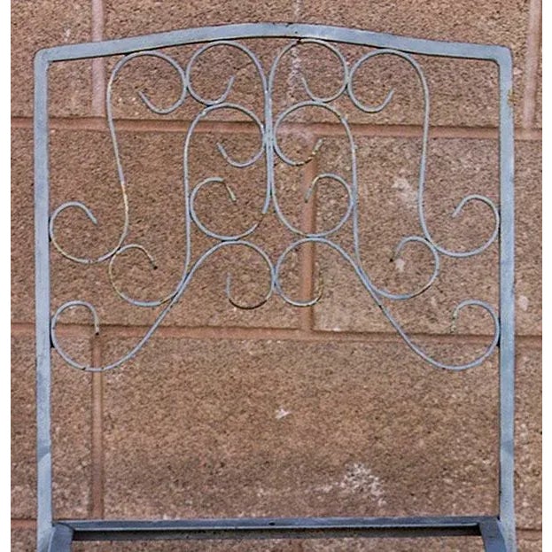 1920s Vintage Wrought Iron Industrial Style Patio Table & 4 Chairs For Sale - Image 5 of 6