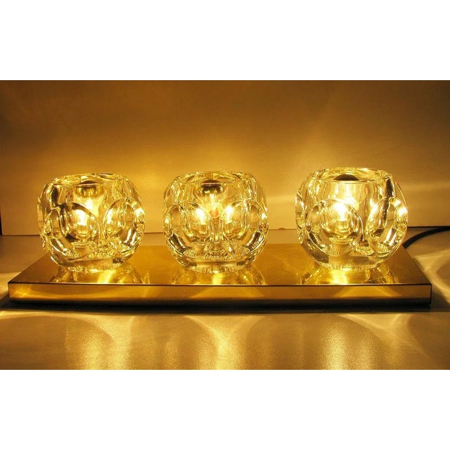 Vintage wandlampe von peill & putzler, 1970er . wand- oder deckenlampe . messing / glas . Elektrifizierung funktioniert -...