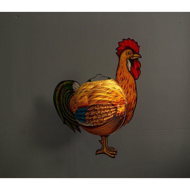 Paper Rooster Lantern, West Germany, 1960s For Sale - Image 4 of 14