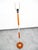 1960s Mid Century Modern Danish Solid Teak Floor Lamp Metal MCM Denmark Silver Round For Sale - Image 5 of 12