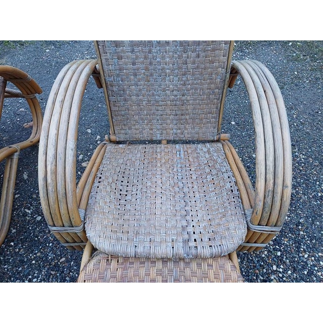Rattan Deck Chairs, 1970, Set of 2 For Sale - Image 6 of 13