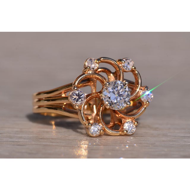 The Nukarni: Fibonacci Style Natural Diamond Engagement Ring For Sale In Philadelphia - Image 6 of 8