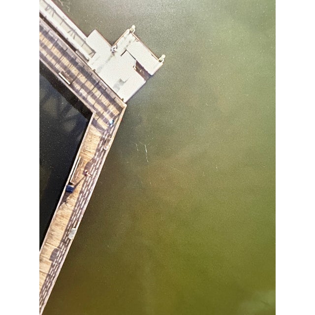 Green Aerial View of Dock, Framed Photograph, Artist Tom Schifanella For Sale - Image 8 of 11