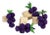 Sharland England Iraca Palm Napkin Rings with Grape Charm - Set of 4 For Sale