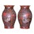 Late 19th Century Japanese Cloisonne Porcelain Vases Totai Tree Bark - A Pair For Sale