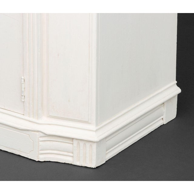 Wood Modern White Painted Wood Cabinet For Sale - Image 7 of 8