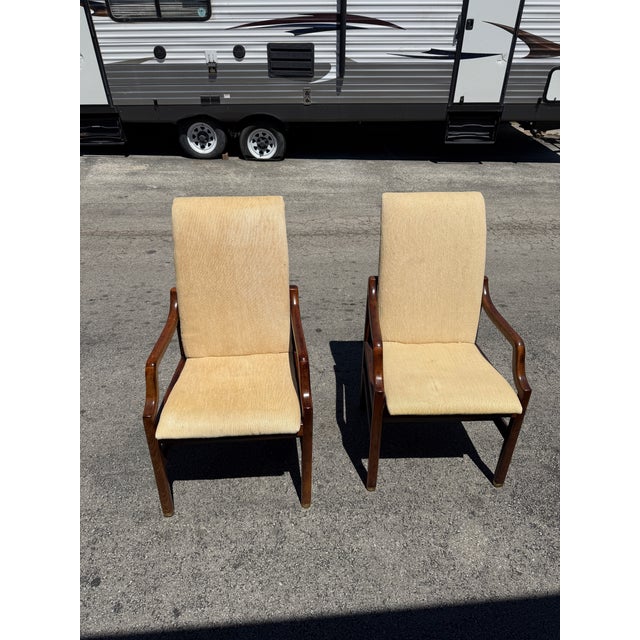 1970s 1970s Henredon Campaign Style MCM Dining Chairs-Set of 6 For Sale - Image 5 of 7