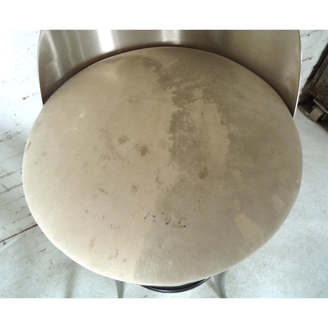 Metal Pair of Vintage Style Metal Stools For Sale - Image 7 of 11