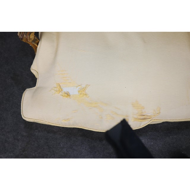 Pair 19th C. French Louis XV Style Giltwood Armchairs For Sale - Image 14 of 17