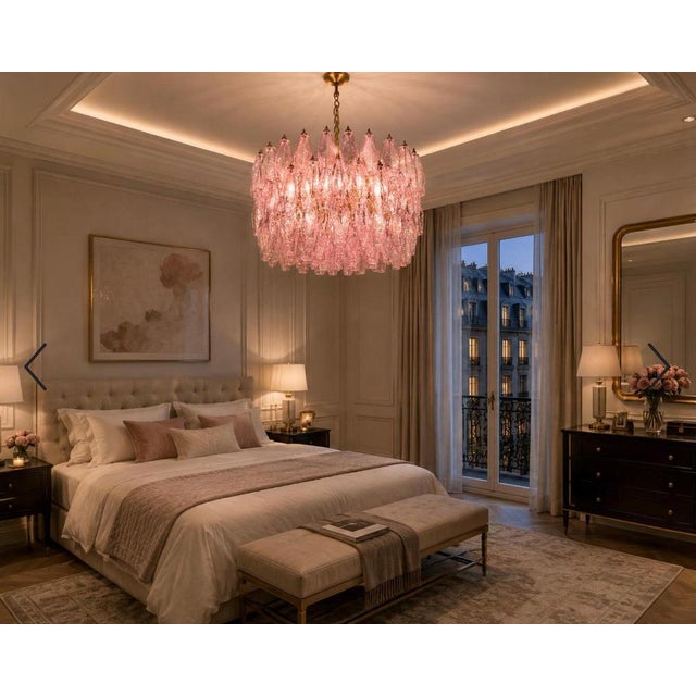 Gold Murano Glass Chandelier, 1990s For Sale - Image 8 of 12